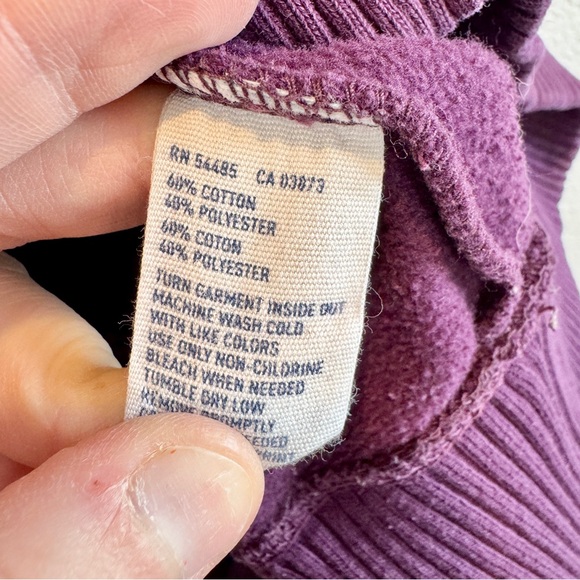 Y2K Vintage Grunge Preppy Graphic Hoodie American Eagle Purple Mall XL Top - Picture 5 of 9